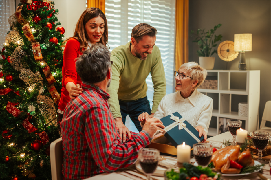 Family gathering during the holidays 